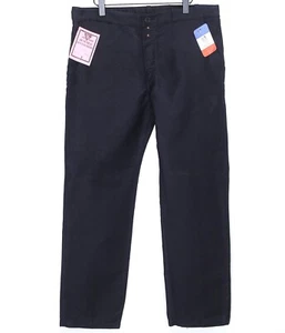 New Deadstock 1950/60s Black Moleskin Work Chore Pants DUBURE & DEVERCHERE W38 - Picture 1 of 11