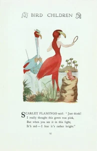M.T. Penny Ross Raro Antiguo 1912 Libro PÁJARO NIÑOS, FLAMENCO ESCARLATA - Imagen 1 de 1