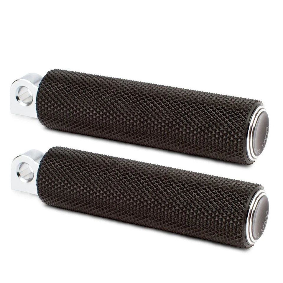 Arlen Ness 07-934 estriberas de montaje macho de doble anillo moleteado negro fusión para Harley Foto 1 de 1