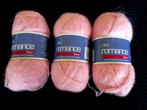 3 X 50 gr LINCRAFT ROMANCE MOHAIR BLEND YARN - PRETTY PINK - Picture 1 of 1