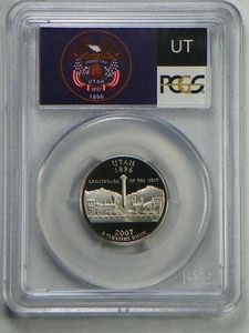 2007-S Utah Clad Proof State Quarter PCGS PR70DCAM - State Flag - Picture 1 of 2