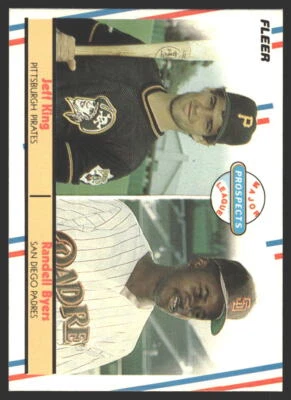 Jeff King / Randall Byers #653 1988 Fleer RC Rookie - Image 1 of 2