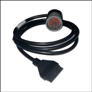 Cable for PT30 ELD Logbook, ECM w/DOT-Round Gray 6 Pin, J1708 Part # PTSS6GY15 - Picture 1 of 2