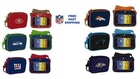 Charm 14 NFL Womens Fashion Crossbody Purse with Embroidered Logo NFL Cover