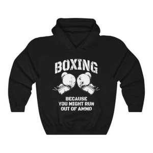 Boxing Hobby Sport Gift Unisex Hoodie Hooded Sweatshirt - Picture 1 of 2