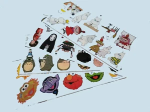 Totoro/Spirited Away/Sesame Street/Moomin/Mario /Kitty  Decal Stickers - Picture 1 of 15