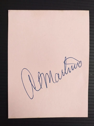 AL MARTINO VINTAGE signed page from auto book JOHNNY FONTANE in the GODFATHER Cover