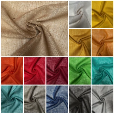 Jute Stoff Sackleinen farbig Meterware Rupfen 100% Natur Leinen 150cm breit - Bild 1 von 2