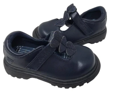 Skechers Toddlers Girl's Scouts Heart Stacks Mary Jane Shoes Dk.Nvy Size:5 137J - Image 1 of 4