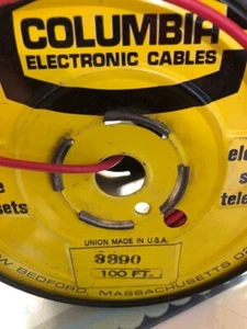 3390 Columbia electronic cables wire cable 100 ft red - Picture 1 of 3