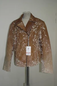 Western Style Cow Skin Hair on Hide Leather Jacket for Women (2XL- Size) - Picture 1 of 5