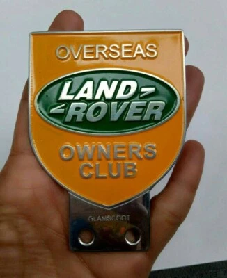 VINTAGE LAND ROVER overseas badge DEFENDER CLASSIC series - Image 1 of 4