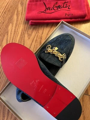 Mocasines Christian Louboutin hechos en Italia con detalle de cadena nuevos con etiquetas Foto 1 de 4