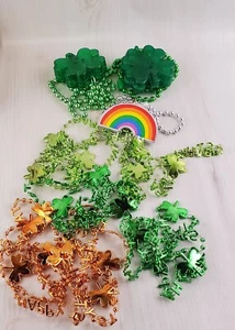 St. Patrick's Day Shamrock Rainbow Beads Necklace Neckwear - Lot of 9 - - Picture 1 of 5