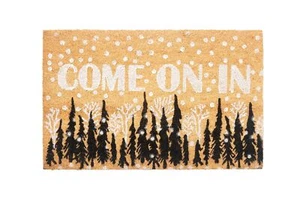 &#8211; Doormat | Come On in Snowflakes | All Weather Heavy Duty Mat | 100% Natu - Picture 1 of 8
