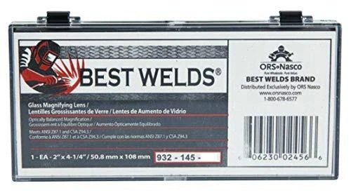 BEST WELDS Welding helmet magnifier/cheater lens, 2 x 4.25, 2.50 diopter, GLASS