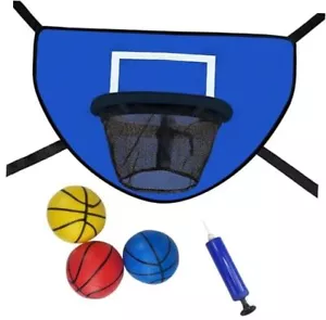 Trampoline Basketball Hoop with Pump and Mini Ball, Waterproof, Sunscreen Soft - Picture 1 of 7