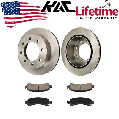 Rear Disc Rotors +Brake Pads for 06-19 GMC Savana 2500 2006-2020 GMC Savana 2500 - Image 1 of 4