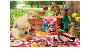 Large Piece Jigsaw Puzzle 300 Pieces Kids Fun Games Picnic Raiders Adorable Gift - Picture 1 of 8
