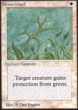 Green Ward ~ Moderately Played Unlimited MTG Magic UltimateMTG White Card