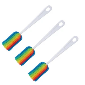 3PCS Cleaning Brush Bottle Scrubbers Sponge Cleaner for Coffee Glasses Washing G - Picture 1 of 9