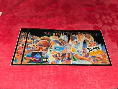 COLLEGE FOOTBALL NATIONAL CHAMPIONSHIP GAME TICKET JAN 4TH 1999  TEMPE ARIZONA - Image 1 of 2