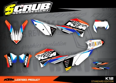 KTM Dekor EXC 125 200 250 300 400 450 530R 2008 2009 2010 2011 Aufkleber SCRUB - Bild 1 von 4