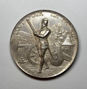1887 Switzerland - Geneva Shooting Festival Silver Medal. - Picture 1 of 2