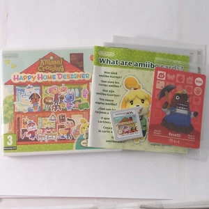 Animal Crossing Happy Home Designer (Nintendo 3DS) con NUEVA Tarjeta Amibo Resetti - Imagen 1 de 10
