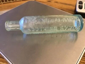 Vintage Mrs. Winslow’s Soothing Syrup Medicine Bottle 5” Long - Picture 1 of 2