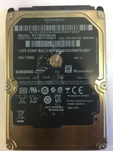 Used Working Samsung Seagate 1TB HDD 2.5" ST1000LM024 M8 Rev.06 R00 June 2013 - Picture 1 of 2