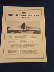Waukesha County Court House Widmungsbroschüre 1959 - Bild 1 von 2