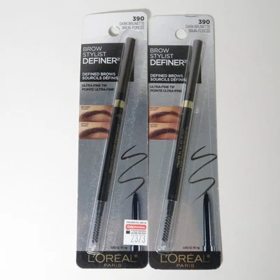 Set of 2 L'Oreal Brow Stylist Definer Dark Brunette #390 0.003 oz. (0.09 g) - Image 1 of 4
