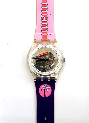 NUEVO Reloj Swatch DESTINATION MIAMI GK209C con Estuche y Papeles 1995 Batería Nueva N2 Foto 1 de 4