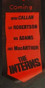 The Interns 1962 Coming Attractions Usher Badge - Picture 1 of 1