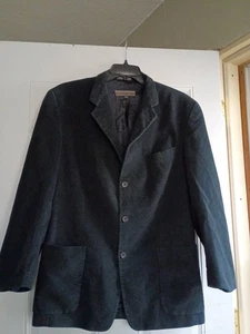 Structure UrbanWear Vtg Navy Blue Italian Corduroy Preppy Workwear Blazer Lg - Picture 1 of 9