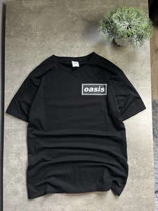 Oasis 2025 Classic Box Logo Schwarz Herren T-Shirt Größe L - Bild 1 von 9