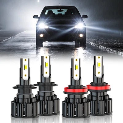 For Jaguar XF 2009-2011 6000K LED Headlight Combo High/Low Beam 4x Bulbs Kit - Image 1 of 4