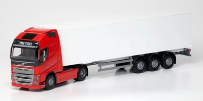 EMEK, VOLVO FH16 750 Globettrotter XL 4x2 rosso con rimorchio a 3 assi, 1/25,... - Immagine 1 di 2