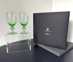 Versace x Rosenthal Medusa Lumiere 2ª ed. Copas de vino blanco copas NUEVO verde - Imagen 1 de 14