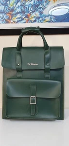 Dr. Martens LARGE ex rucksack green kiev leather handbag satchel 17"x14" - Picture 1 of 16