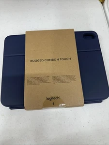 Logitech Rugged Combo 4 Touch Keyboard Trackpad Case iPad 10th Gen Classic Blue - Picture 1 of 2