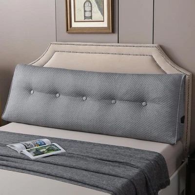 Almohada de cabecero de cuña para cama, cabecero de dormitorio queen soporte de almohada para Sitti... Foto 1 de 4