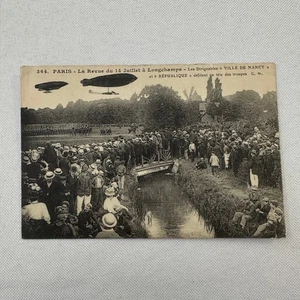 Vintage Zeppelin Airship Dirigible Postcard Post Card French - Photo 1 sur 7