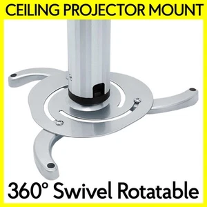 Adjustable Ceiling Projector Mount Bracket Max 22lbs 360 Degree Swivel Rotatable - Picture 1 of 5