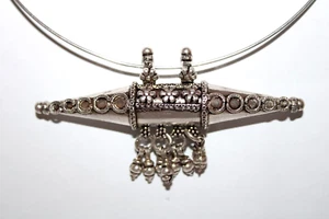 Vintage Tabiz Amulet Tribal Silver Pendant Artistic - Picture 1 of 4