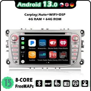 7" Android 14 Autoradio Carplay GPS Navi Ford Mondeo Focus C/S-Max Galaxy 8 Kern - Bild 1 von 18