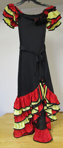 Forum Novelties Flamenco Salsa Dancer Spanish Costume Dress Girls L