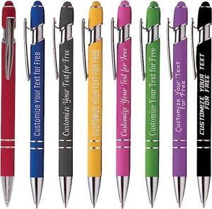 Personalize Design Custom Laser Engraved Pens with Stylus | 48 pcs Set
