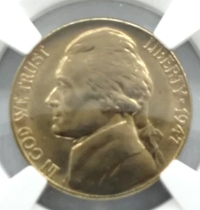 1947-D Jefferson Nickel NGC MS66 w/ 5 Full Steps - Picture 1 of 4